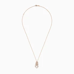 Necklaces & Pendants|Effy Jewelry 14K Rose Gold Diamond Crossover Pendant