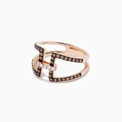 Rings|BH Multi 14K Rose Gold Espresso and White Diamond Ring