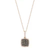 Necklaces & Pendants|Effy Jewelry 14K Rose Gold Espresso and White Diamond Pendant, 0.60 TCW