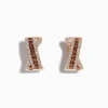 Earrings|Effy Jewelry 14K Rose Gold Espresso and White Diamond Earrings