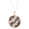 Necklaces & Pendants|BH 14K Rose Gold Espresso and White Diamond Pendant, 1.65 TCW