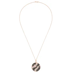 Necklaces & Pendants|BH 14K Rose Gold Espresso and White Diamond Pendant, 1.65 TCW