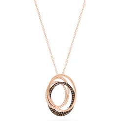 Necklaces & Pendants|Effy Jewelry 14K Rose Gold Espresso and White Diamond Pendant, 0.48 TCW