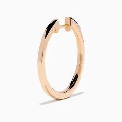 Earrings|Effy Jewelry 14K Rose Gold Espresso, Black and White Diamond Hoop Earrings