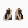 Earrings|Effy Jewelry 14K Rose Gold Espresso, Black, and White Diamond Earrings