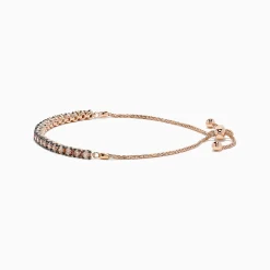 Bracelets|BH Multi 14K Rose Gold Espresso Diamond Bolo Bracelet 1.35 TCW