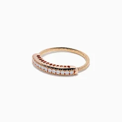 Rings|Effy Jewelry 14K Rose Gold Flexible Size 7-10 Diamond Ring