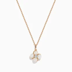 Necklaces & Pendants|Effy Jewelry 14K Rose Gold Fresh Water Pearl and Diamond Pendant
