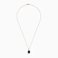 Necklaces & Pendants|Effy Jewelry 14K Rose Gold Garnet and Diamond Pendant