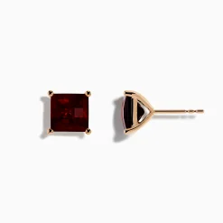 Earrings|Effy Jewelry 14K Rose Gold Garnet Stud Earrings