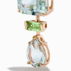 Earrings|Effy Jewelry 14K Rose Gold Green Amethyst and Peridot Earrings