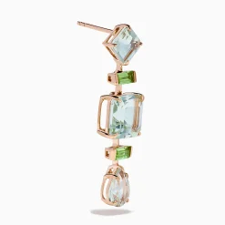 Earrings|Effy Jewelry 14K Rose Gold Green Amethyst and Peridot Earrings