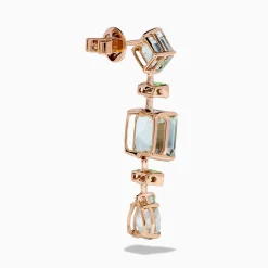 Earrings|Effy Jewelry 14K Rose Gold Green Amethyst and Peridot Earrings