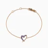 Bracelets|Effy Jewelry 14K Rose Gold Multi Sapphire Heart Bracelet