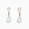 Earrings|Effy Jewelry 14K Rose Gold Opal and Diamond Drop Earrings