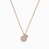 Necklaces & Pendants|Effy Jewelry 14K Rose Gold Pave Diamond Disk Pendant, 0.25 TCW