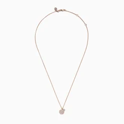 Necklaces & Pendants|Effy Jewelry 14K Rose Gold Pave Diamond Disk Pendant, 0.25 TCW