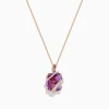 Necklaces & Pendants|Effy Jewelry 14K Rose Gold Pink Amethyst and Diamond Pendant