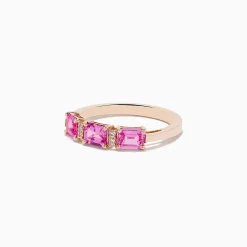 Rings|BH Multi 14K Rose Gold Pink Sapphire and Diamond Band Ring