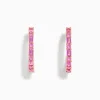Earrings|Effy Jewelry 14K Rose Gold Pink Sapphire Hoop Earrings