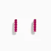Earrings|Effy Jewelry 14K Rose Gold Pink Sapphire Huggie Earrings