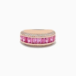 Rings|BH Multi 14K Rose Gold Pink Sapphire and Diamond Ring