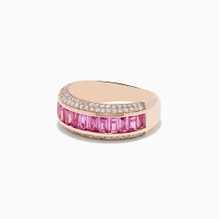 Rings|BH Multi 14K Rose Gold Pink Sapphire and Diamond Ring