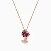 Necklaces & Pendants|Effy Jewelry 14K Rose Gold Pink Sapphire and Diamond Butterfly Pendant