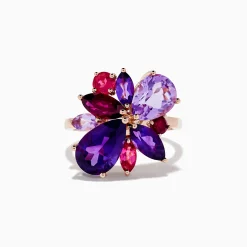 Rings|Effy Jewelry 14K Rose Purple and Pink Amethyst, Rhodolite, and Pink Tourmaline Ring