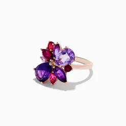 Rings|Effy Jewelry 14K Rose Purple and Pink Amethyst, Rhodolite, and Pink Tourmaline Ring
