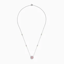Necklaces & Pendants|Effy Jewelry 14K Two Tone Gold Pink and White Diamond Necklace