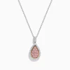 Necklaces & Pendants|Effy Jewelry 14K Two Tone Gold Pink and White Diamond Pendant