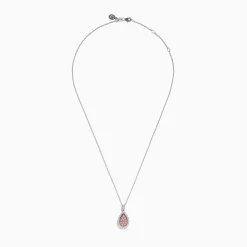 Necklaces & Pendants|Effy Jewelry 14K Two Tone Gold Pink and White Diamond Pendant