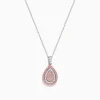 Necklaces & Pendants|Effy Jewelry 14K Two Tone Gold Pink and White Diamond Pendant