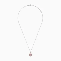 Necklaces & Pendants|Effy Jewelry 14K Two Tone Gold Pink and White Diamond Pendant