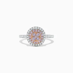 Rings|BH Multi 14K Two Tone Gold Pink and White Diamond Ring, 0.57 TCW