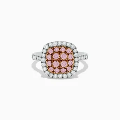 Rings|Effy Jewelry 14K Two Tone Gold White and Pink Diamond Ring