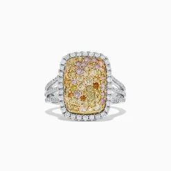 Rings|BH Multi 14K Two Tone Gold Yellow and White Diamond Ring, 1.60 TCW