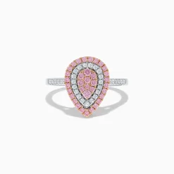 Rings|Effy Jewelry 14K Two Tone Pink and White Diamond Ring