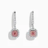 Earrings|Effy Jewelry 18K Two Tone White and Pink Diamond Drop Earrings