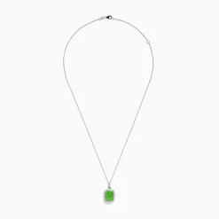 Necklaces & Pendants|Effy Jewelry 14K Two-Tone Gold Jade and Diamond Pendant
