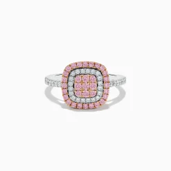 Rings|Effy Jewelry 14K Two-Tone Pink and White Diamond Ring