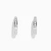 Earrings|BH Multi 14K White Gold 7/8" Diamond Hoop Earrings 0.49 TCW