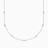 Necklaces & Pendants|Effy Jewelry 14K White Gold 18" Diamond Station Necklace, 0.21 TCW