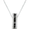 Necklaces & Pendants|Effy Jewelry 14K White Gold Black and White Diamond Pendant, 0.62 TCW