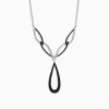 Necklaces & Pendants|Effy Jewelry 14K White Gold Black and White Diamond Necklace, 1.46 TCW
