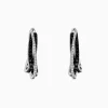Earrings|Effy Jewelry 14K White Gold Black and White Diamond Earrings, 0.79 TCW