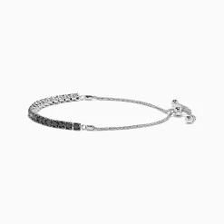 Bracelets|BH Multi 14K White Gold Black Diamond Bolo Bracelet