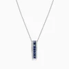 Necklaces & Pendants|Effy Jewelry 14K White Gold Blue Sapphire and Diamond Pendant, 1.20 TCW