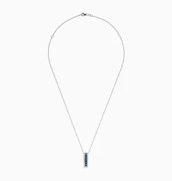 Necklaces & Pendants|Effy Jewelry 14K White Gold Blue Sapphire and Diamond Pendant, 1.20 TCW